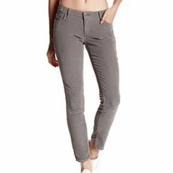 Lucky Brand Pants Size 8 Corduroy Gray Sofia Skinny Stretch 8/29 - Picture 1 of 11